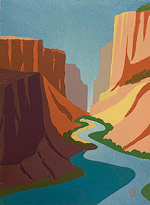 Red Rock and River by Bob Chipman